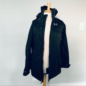 Under Armour Black Hooded ColdGear Winter Coat Jacket Sz S